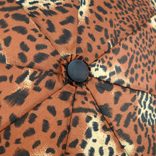 Load image into Gallery viewer, Parquet Animal Print Compact Umbrella – Auto-Open, Plastic Handle