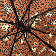 Load image into Gallery viewer, Parquet Animal Print Compact Umbrella – Auto-Open, Plastic Handle