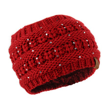 Load image into Gallery viewer, Nollia Women's Rhinestone Knit Winter Headband Ear Warmer – Wide Fit, Nollia