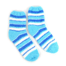 Load image into Gallery viewer, Nollia Women's Super Soft Fuzzy Winter Slipper Socks – 3 Pair Assorted Striped Set