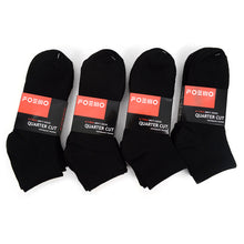 Load image into Gallery viewer, Men's Quarter-Cut Socks – 5 Pairs, Black, Moisture-Wicking, Arch Support, Stretch Fabric, Size 10-13 (Fits Shoe Size 6-12.5)
