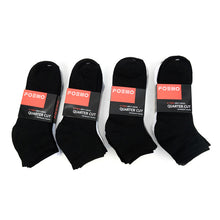 Load image into Gallery viewer, Men's Quarter-Cut Socks – 5 Pairs, Mixed Colors (2 Black, 2 White, 1 Gray), Moisture-Wicking, Arch Support, Stretch Fabric, Size 10-13 (Fits Shoe Size 6-12.5)