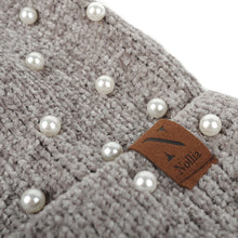Load image into Gallery viewer, Women's Winter Hat - Pom Pom & Pearls Knit Hat