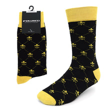 Load image into Gallery viewer, 6pairs Men's Cotton Fleur-de-lis Socks FLS02