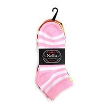 Load image into Gallery viewer, Women's Socks - Color Striped Low Cut - Assorted 6 Pack