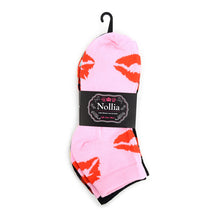 Load image into Gallery viewer, Women's Sock - Kisses Pattern Low Cut - Assorted 6 Pack