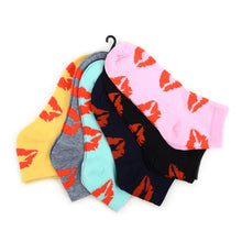 Load image into Gallery viewer, Women's Sock - Kisses Pattern Low Cut - Assorted 6 Pack