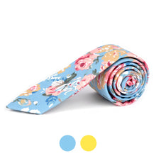 Load image into Gallery viewer, 2.25" Floral Cotton Slim Tie - NVC-FLORAL4