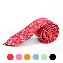 Load image into Gallery viewer, 2.25" Paisley Cotton Slim Tie - NVC-PAISLEY