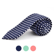 Load image into Gallery viewer, 2.25" Polka Dot Cotton Slim Tie - NVC-POLKA