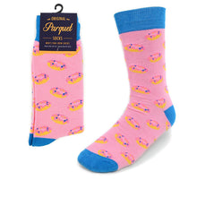 Load image into Gallery viewer, Men's Socks - Strawberry Donut Novelty Socks