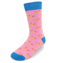 Load image into Gallery viewer, Men's Socks - Strawberry Donut Novelty Socks