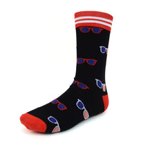 Load image into Gallery viewer, Men's Socks - American Flag Sunglasses Novelty Socks