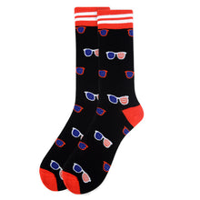 Load image into Gallery viewer, Men's Socks - American Flag Sunglasses Novelty Socks