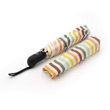 Load image into Gallery viewer, Nollia Compact Travel Stripe Umbrella – Auto-Open, 12" Wind-Resistant, Lightweight