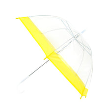 Load image into Gallery viewer, See-Thru Clear Kids Umbrella with Color Border - UM5009