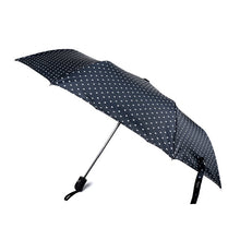 Load image into Gallery viewer, Nollia Compact Heart Pattern Auto-Open Umbrella – 12" Travel Size, Red or Black, Wind-Resistant