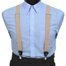 Load image into Gallery viewer, Men's Suspenders - Boxed Convertible Button Strap and Clip-On with Leather Trim