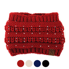 Load image into Gallery viewer, Nollia Women's Rhinestone Knit Winter Headband Ear Warmer – Wide Fit, Nollia