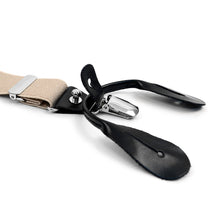 Load image into Gallery viewer, Men's Suspenders - Boxed Convertible Button Strap and Clip-On with Leather Trim