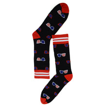 Load image into Gallery viewer, Men's Socks - American Flag Sunglasses Novelty Socks