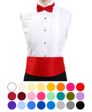 Load image into Gallery viewer, Boy's Poly Satin Bow Tie and Cummerbund Sets
