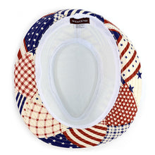 Load image into Gallery viewer, Westend Spring/Summer Mixed USA Patterns American Flag Trilby Fedora Hat
