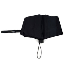 Load image into Gallery viewer, Parquet Black Telescopic Compact Umbrella – Auto-Open, Plastic Handle, 12&quot; Travel Size
