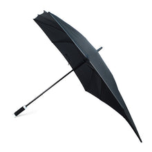 Load image into Gallery viewer, Parquet Extra Large Square Umbrella – 12-Rib Windproof Manual Open, Black
