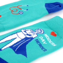Load image into Gallery viewer, Parquet Health Care Heroes – Modern Heroes Ultra Premium Socks (Unisex)
