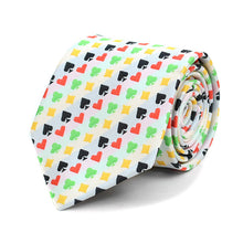 Load image into Gallery viewer, Parquet Poker Card Suits Pattern Novelty Tie – 100% Polyester
