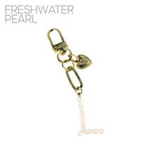 Load image into Gallery viewer, Nollia Pearl Initial Letter Charm – Elegant Monogram Bag Keychain
