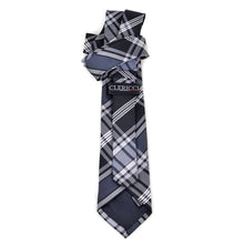 Load image into Gallery viewer, Clericci 12pc Plaid Poly Woven Tie, Hanky &amp; Cufflink Gift Set – Assorted Prepack in Matching Fabric Boxes
