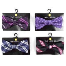 Load image into Gallery viewer, Umo Lorenzo 24pc Assorted Men's Patterned Woven Banded Bow Tie Prepack
