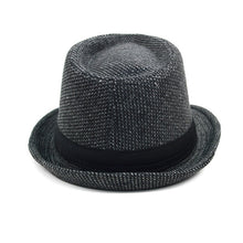 Load image into Gallery viewer, Westend Fall/Winter Black Trilby Fedora Hat with Band Trim
