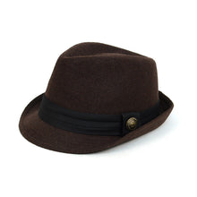 Load image into Gallery viewer, Westend Fall/Winter Trilby Fedora Hat with Button Accent &amp; Band Trim
