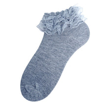 Load image into Gallery viewer, Nollia 24-Pack Women's Ruffle Frilly Lace Ankle Socks – Assorted Solid Colors
