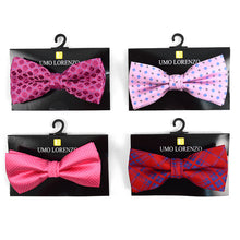 Load image into Gallery viewer, Umo Lorenzo 24pc Assorted Men's Patterned Woven Banded Bow Tie Prepack
