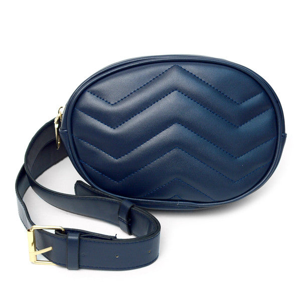 Nollia Ladies Oval Quilted Crossbody Bag