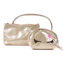 Load image into Gallery viewer, Nollia Glitter Eyes 3-Piece Cosmetic Bag Set
