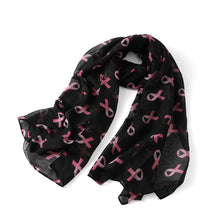 Load image into Gallery viewer, Nollia Ladies Breast Cancer Awareness Ribbon Scarf
