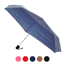 Load image into Gallery viewer, Parquet Polka Dot Telescopic Hand-Open Compact Umbrella – 12" Compact, 5 Color Options
