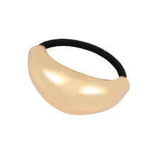 Load image into Gallery viewer, Nollia Gold Metal Dome Hair Tie – Sleek Polished Ponytail Holder
