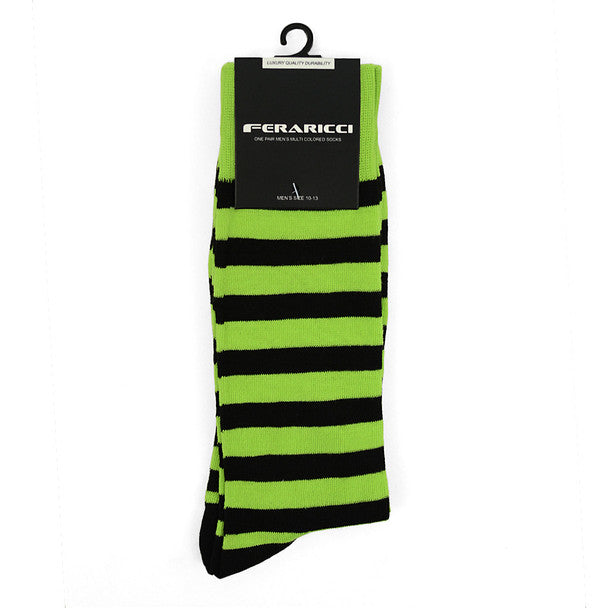 Feraricci Men's Striped Dress Socks