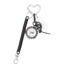 Load image into Gallery viewer, Monte Carlo Poker Chip &amp; Coiled Cord Bag Charm
