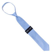 Load image into Gallery viewer, Umo Lorenzo Men's Blue Geometric Zipper Pre-Tied Necktie
