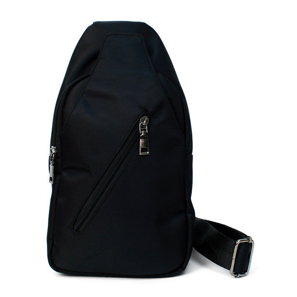 Large Crossbody Sling Bag Backpack - Spacious Design - Adjustable Strap - Black