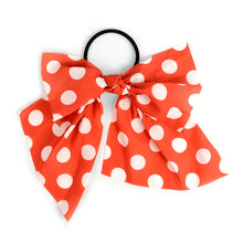 Load image into Gallery viewer, Nollia Ladies Red Polka Dots Ribbon Hair Tie
