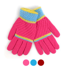 Load image into Gallery viewer, Nollia Women’s Knit Winter Gloves – Soft Stretchable Gloves in Red, Fuchsia &amp; Turquoise
