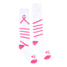 Load image into Gallery viewer, Parquet Ladies Knee High Breast Cancer Awareness Pink Ribbon Socks
